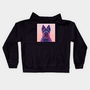 Bouvier des Flandres in 70's Kids Hoodie